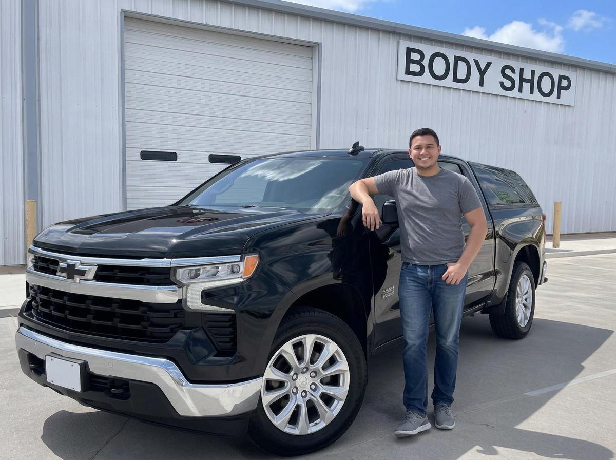 Customer Marcus with vehicle